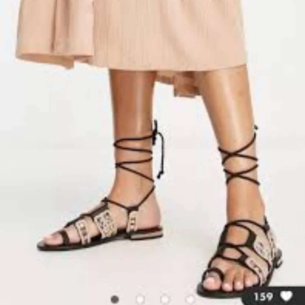 FREE PEOPLE Leather Mantra Mirror Sandals - Picture 3 of 7